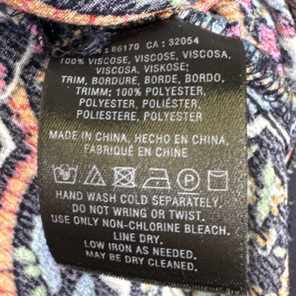 Anthropologie Maeve Maplewood Midi Boho Paisley Long Sleeve Dress Size Small - Picture 11 of 16